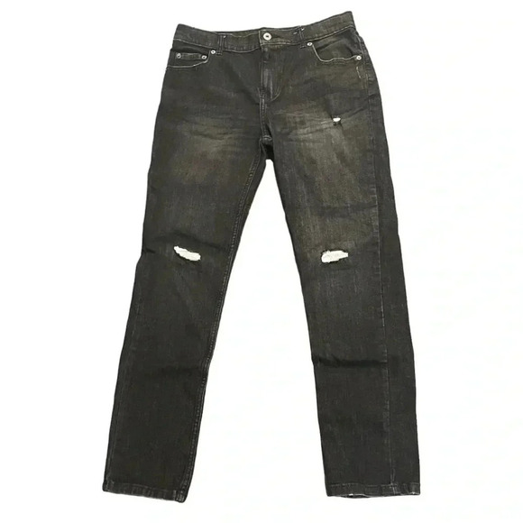 Wonder nation size 16 slim black distressed jeans EUC - Picture 1 of 6